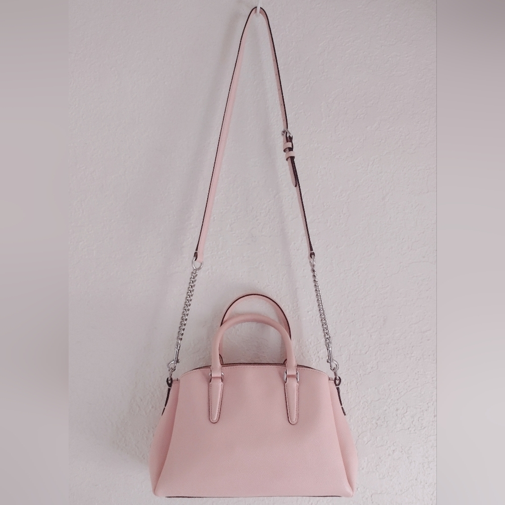 Coach Mini Sage Carryall  Light Pink Satchel with Chain Strap - Picture 8 of 13